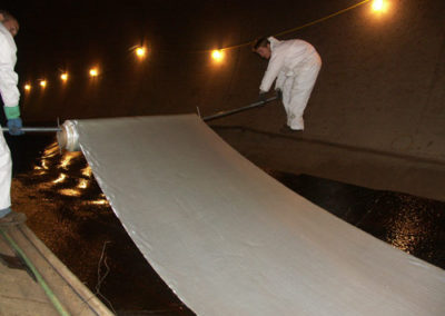 carbon fiber being installed