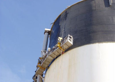 carbon fiber being installed on a tank