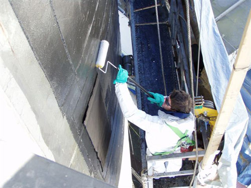 carbon-fiber-pulp-tank-34 carbon fiber being installed on degrading tank