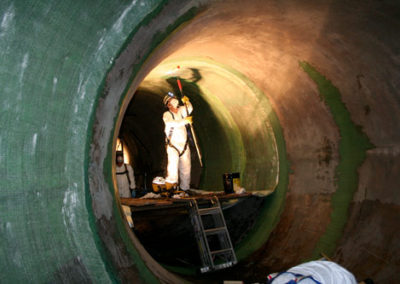 composite strengthening inside a pipe
