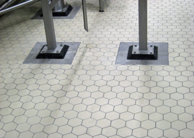 hexagon shaped vitrified tile flooring